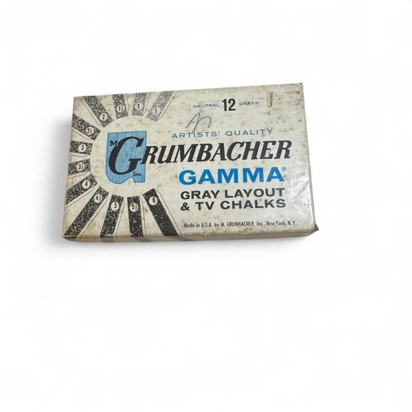VTG Grumbacher Gamma Grey Layout & TV Chalks - Picture 2 of 4